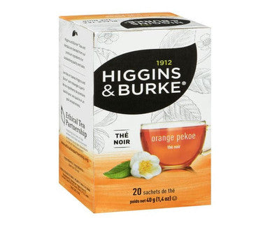 Higgins & Burke Orange Pekoe Tea 1.14 oz/20 CT (6/Case) Bold and Brisk Black Tea