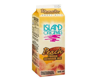 Island Original Drink Mix Peach 32 OZ FROZEN (12/Case)Natural Frozen Beverage Mix