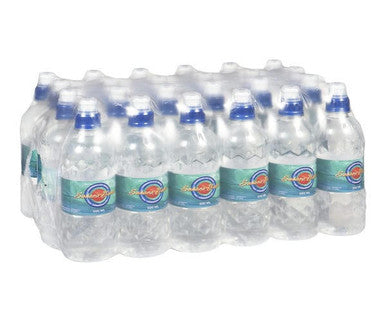 Sahara Burst Water Flat Cap Diamond Bottle, 500ml/16.9 oz (24 Pack)