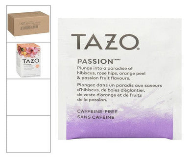 Tazo Passion Herbal Tea Bags 20 CT/36 oz (6/Case) Refreshing and Fruity Herbal Tea