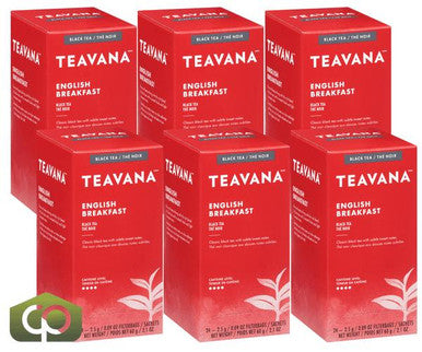Teavana English Breakfast Tea Bags - 24 Count (Pack of 6) | Premium Quality