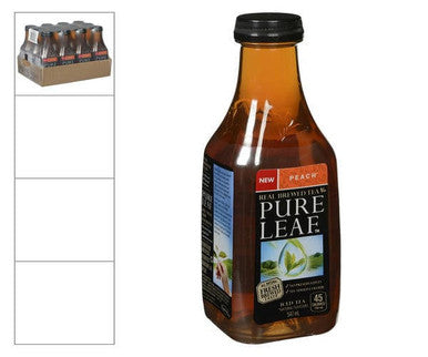 Thomas J Lipton Drink Tea Pure Leaf Peach 547 ML/18 ounces (12/Case)