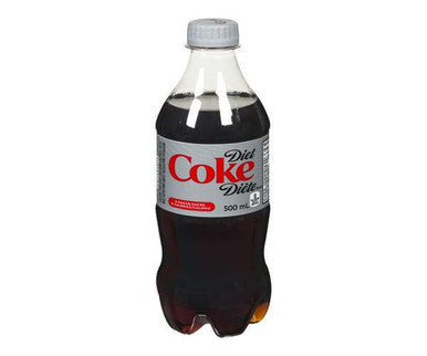 Coca Cola Soda Coke Diet 500 ML/16.9 ounces (24/Case) Real Coca-Cola Taste
