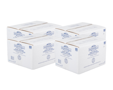 Ghirardelli 30 lb Sweet Ground Chocolate & Cocoa Powder - 4/CASE
