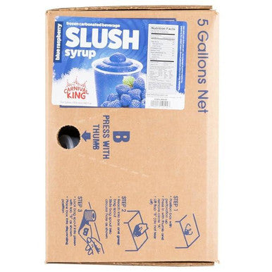 Blue Raspberry Slushy Syrup 5:1 Concentrate | 5 Gallon Bulk | Concession Stand Essential