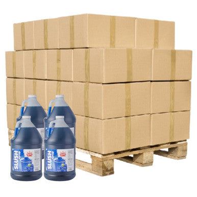 Concession Stand Blue Raspberry Slushy Syrup 5:1 Bulk Food Service Concentrate | 1 Gallon | 4/Case | 48 Cases Per Pallet (192 Bottles)