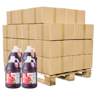 Concession Stand Cherry Slushy Syrup 5:1 Bulk Food Service Concentrate | 1 Gallon | 4/Case | 48 Cases Per Pallet (192 Bottles)