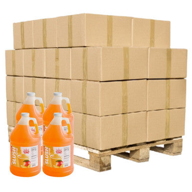 Concession Stand Mango Slushy Syrup 5:1 Bulk Food Service Concentrate | 1 Gallon | 4/case | 48 Cases Per Pallet (192 Gallons)