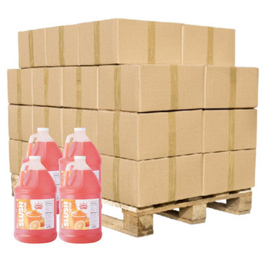 Concession Stand Orange Slushy Syrup 5:1 Bulk Food Service Concentrate | 1 Gallon | 4/CASE | 48 CASES PER PALLET (192 BOTTLES)