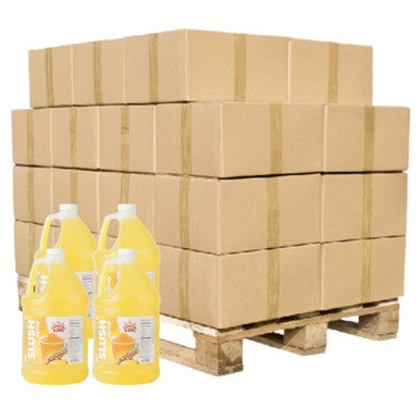 Concession Stand Pineapple Slushy Syrup 5:1 Bulk Food Service Concentrate | 1 Gallon | 4/Case | 48 Cases Per Pallet (192 Bottles)