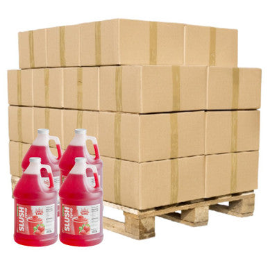 Concession Stand Strawberry Slushy Syrup 5:1 Bulk Food Service Concentrate | 1 Gallon | 4/case | 48 Cases Per Pallet (192 Gallons)