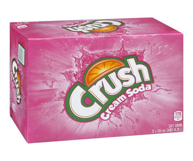 Crush Soda Cream Soda Can 355 ML/12 ounces (12/Case) Dreamy & Creamy Flavor