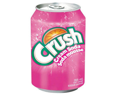 Crush Soda Cream Soda Can 355 ML/12 ounces (12/Case) Dreamy & Creamy Flavor