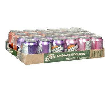 Crush Soda Assorted Rainbow Pack Can 355 ML/12 ounces (24/Case)