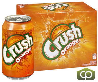Crush Soda Orange 355 ML/12 ounces (12/Case) Brilliant Burst of Orange Flavor
