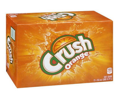 Crush Soda Orange 355 ML/12 ounces (12/Case) Brilliant Burst of Orange Flavor