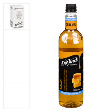 Davinci Sugar Free Caramel Beverage Syrup | 750ML/Unit, 4 Units/Case