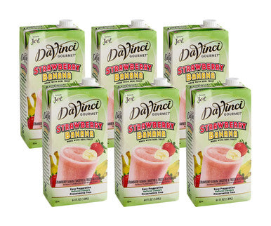 DaVinci Gourmet 64 fl. oz. Strawberry Banana Real Fruit Smoothie Mix (6/Case)