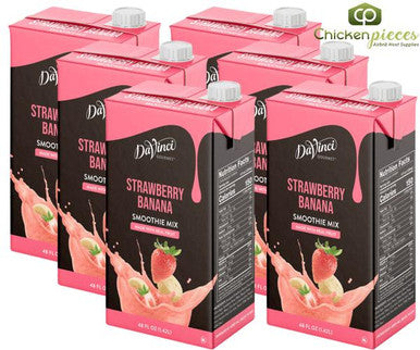 DaVinci Gourmet Strawberry Banana Real Fruit Smoothie Mix - 48 fl. oz./3 lbs - 6/Case