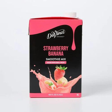 DaVinci Gourmet Strawberry Banana Real Fruit Smoothie Mix - 48 fl. oz./3 lbs - 6/Case