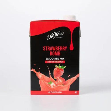 DaVinci Gourmet Strawberry Bomb Real Fruit Smoothie Mix - 48 fl. oz./3 lbs - 6/Case