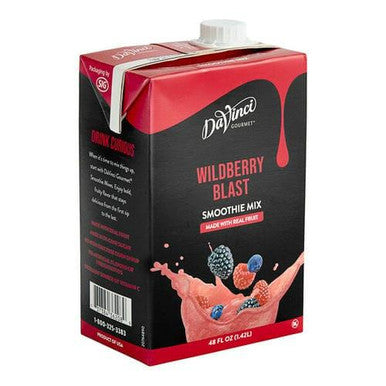 DaVinci Gourmet Wildberry Blast Real Fruit Smoothie Mix - 48 fl. oz. - (6/Case), No Preservatives