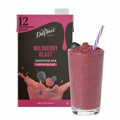 DaVinci Gourmet Wildberry Blast Real Fruit Smoothie Mix - 48 fl. oz. - (6/Case), No Preservatives