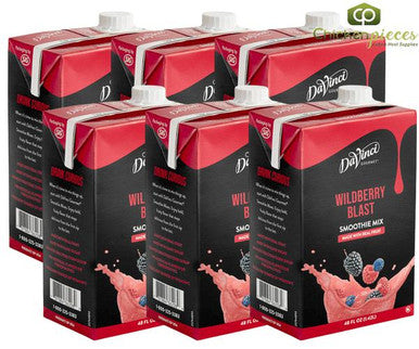 DaVinci Gourmet Wildberry Blast Real Fruit Smoothie Mix - 48 fl. oz. - (6/Case), No Preservatives