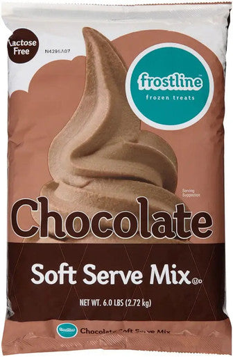 Frostline Chocolate Soft Serve Ice Cream Mix Lactose Free 6 lbs Bulk (6/CASE)