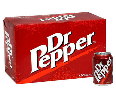 Dr Pepper Soda 355 ML /12 ounces (12/Case) Unique Blend of 23 Flavors