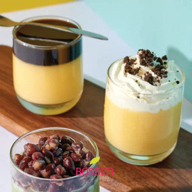 Bossen 2.2 lb. (1 kg) Egg Pudding Bubble Tea Powder Mix | Creamy Custard Flavor(10/Case)