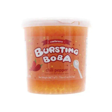 Bossen Embrace Chili Pepper Bursting Boba Pearls 7.04 lb. (3.19 kg) - 4/Case | Bold Spice