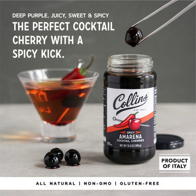 Collins Spicy Amarena Cherries,13.4oz/396ml