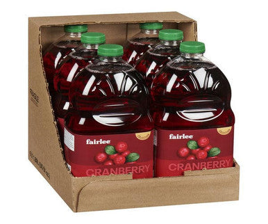 Fairlee Juices Juice Cranberry Cocktail Natural 1.89 L/63 ounces (6/Case)