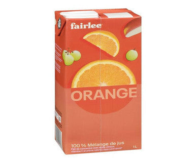 Fairlee Juices Juice Orange Blend 1 L/33 ounces (12/Case) - Canadian Made