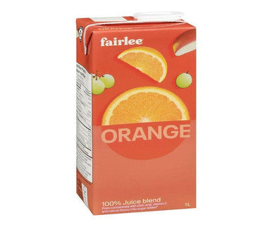Fairlee Juices Juice Orange Blend 1 L/33 ounces (12/Case) - Canadian Made