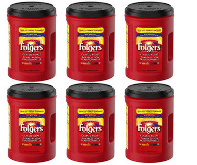 Folgers Classic Roast Ground Coffee, 1.21 kg (6/Case)