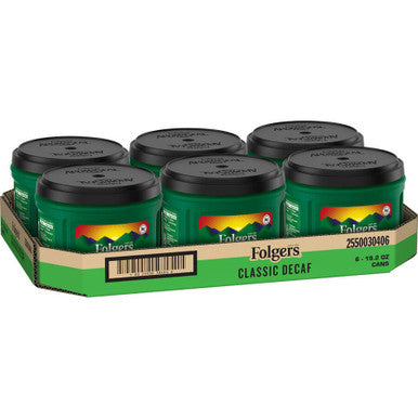 Folgers Decaffeinated Ground Coffee Classic Decaf 544g (6/case)