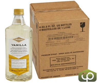 Fontana Syrup Coffee Vanilla USA 1 LTR/33 ounces (4/Case)