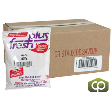 Fresh Plus Drink Crystal Peach 450 GM/12 LBS (12/Case) - Canadian Made