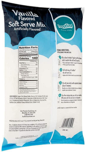 Frostline Vanilla Soft Serve Ice Cream Mix Lactose Free 6 lbs | Waffle Cones 12pk & Rainbow Sprinkles