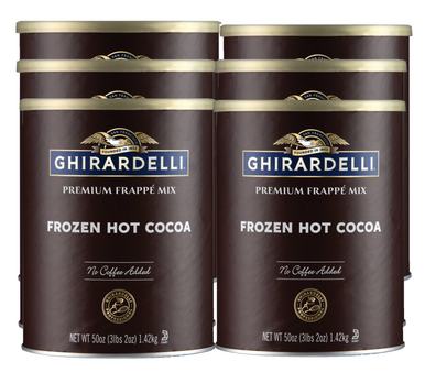 Ghirardelli 3.12 lb. Frozen Hot Chocolate Frappe Mix 6 Packs