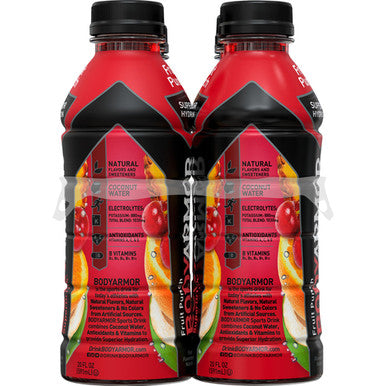 BODYARMOR Sports SuperDrink Coconut Water Hydration Fruit Punch 473ml -12 PACK