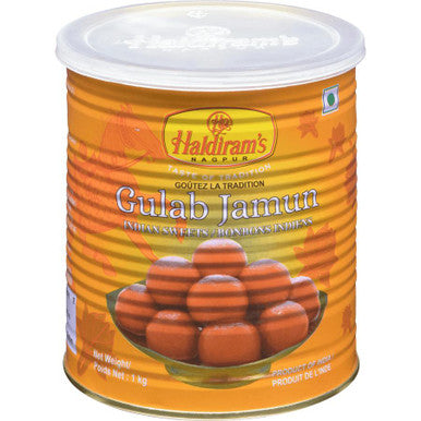 HALDIRAM Indian Sweets Gulab Jamun 1 kg / 2.2lbs (6/case)