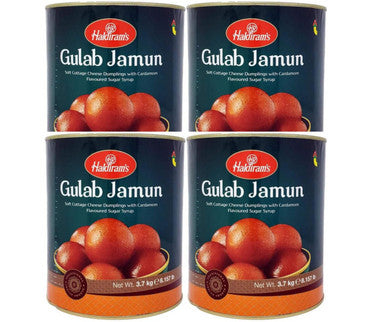 HALDIRAM Indian Sweets Gulab Jamun 3.7 kg / 8.15lbs (4/case)