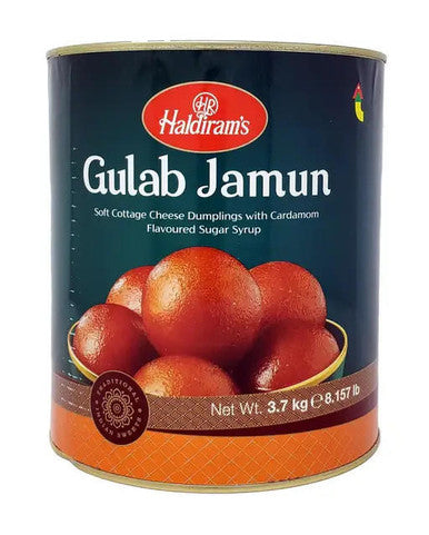 HALDIRAM Indian Sweets Gulab Jamun 3.7 kg / 8.15lbs (4/case)
