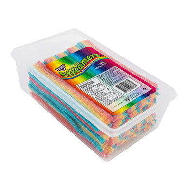 Huer Sour Streamers Rainbow Belts - 1.35 kg Bulk Pack - Tangy and Colorful Candy Delight