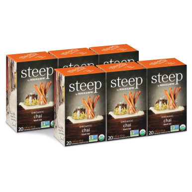 Bigelow's Steep: Organic Chai Black Tea Bags - 20-Count (6/CASE)