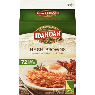 Idahoan Fresh Cut Hash Browns Potatoes, 2.12 lbs (6/Case)