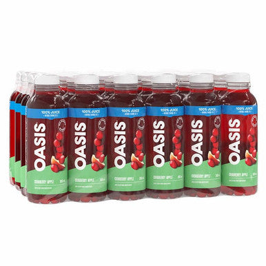 Oasis Cranberry Apple Juice, 100 Percent, Pet | 300ML/Unit, 24 Units/Case
